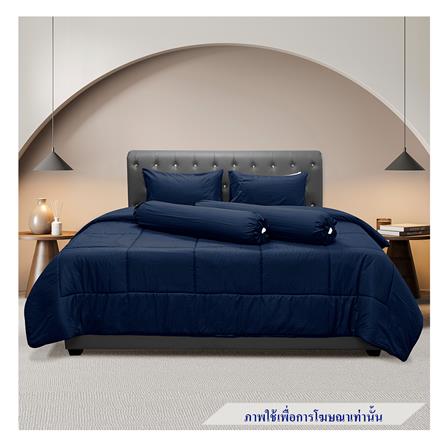 ชุดผ้าปูที่นอน 6 ฟุต 5 ชิ้น PICASSO CLASSIC STYLE FIRA NAVY BLUE_0