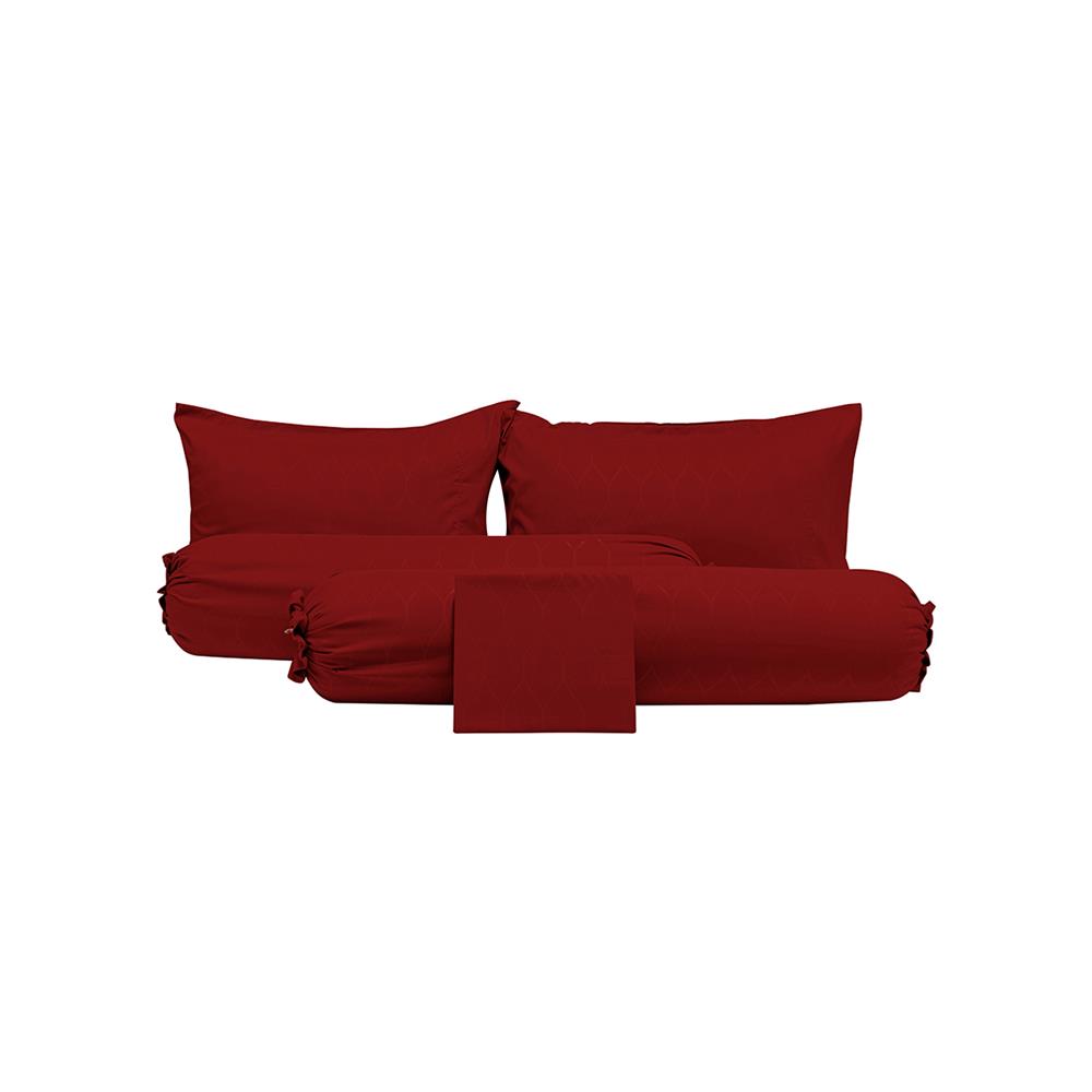 ชุดผ้าปูที่นอน 6 ฟุต 5 ชิ้น PICASSO CLASSIC STYLE สี COPEN RED