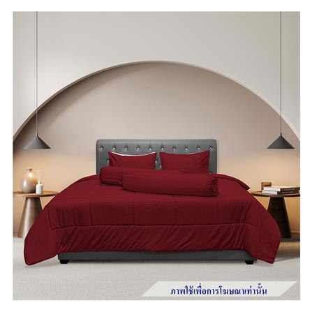ชุดผ้าปูที่นอน 6 ฟุต 5 ชิ้น PICASSO CLASSIC STYLE สี COPEN RED_0