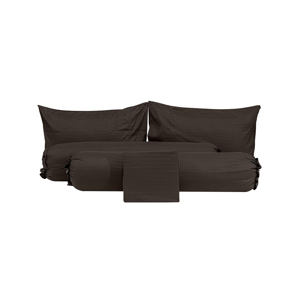 ชุดผ้าปูที่นอน 6 ฟุต 5 ชิ้น PICASSO CLASSIC STYLE FIRA DARKBROWN