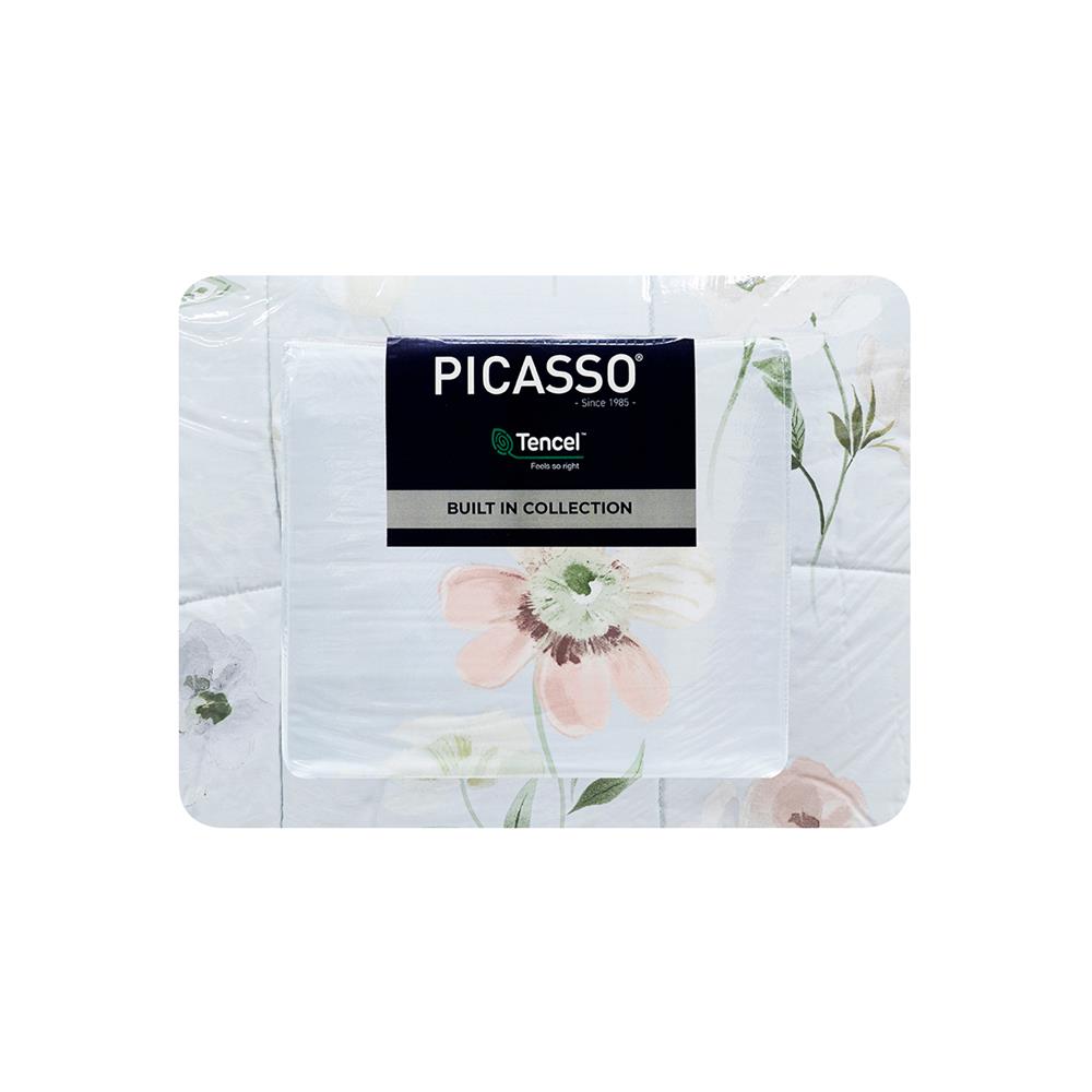 ชุดผ้าปูที่นอน 6 ฟุต 6 ชิ้น PICASSO PB TENCEL สี CHICA BLUE