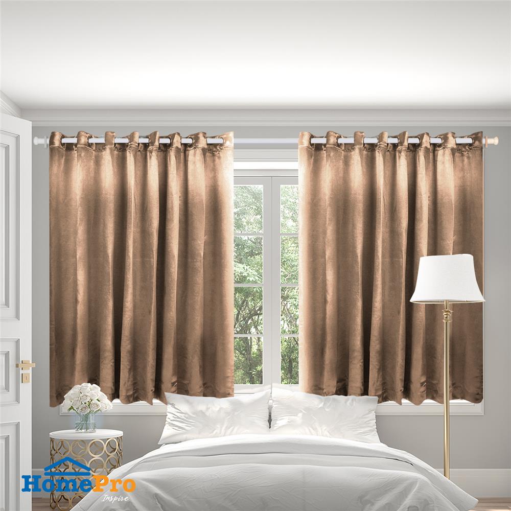 ผ้าม่าน EYELET HOME LIVING STYLE AURA UV 270X160 ซม. สีน้ำตาล