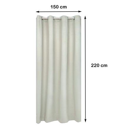 ผ้าม่าน EYELET HOME LIVING STYLE GLAM UV 150X220 ซม. สีครีม_7