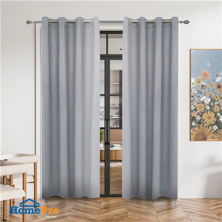 ผ้าม่าน EYELET HOME LIVING STYLE GLAM UV 150X220 ซม. สีเทา_6