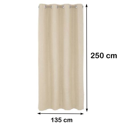 ผ้าม่าน EYELET HOME LIVING STYLE PALE UV 135X250 ซม. สีครีม_9