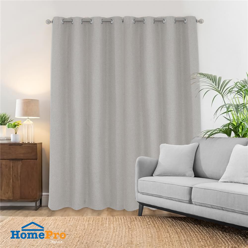 ผ้าม่าน EYELET HOME LIVING STYLE PALE UV 135X250 ซม. สีเทา