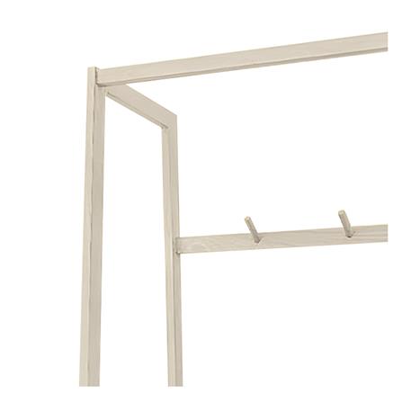 ราวแขวนผ้าไม้พร้อมราวพาดผ้า 80 ซม. PLIM MACHI สีไวท์โอ๊ค_3