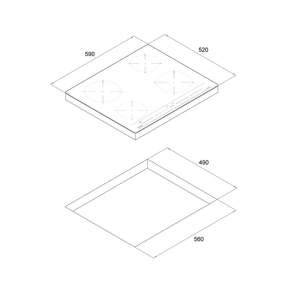 เตาฝังอินดักชั่น TEKA IBS64900 TCS Q (VI4) 60 ซม.