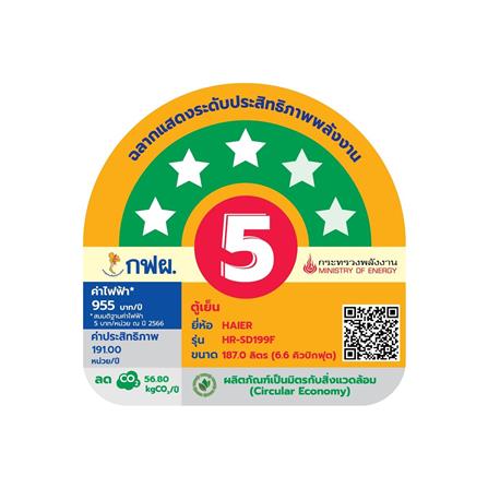 ตู้เย็น 1 ประตู HAIER HR-SD199F BE 6.6 คิว สีดำ_3