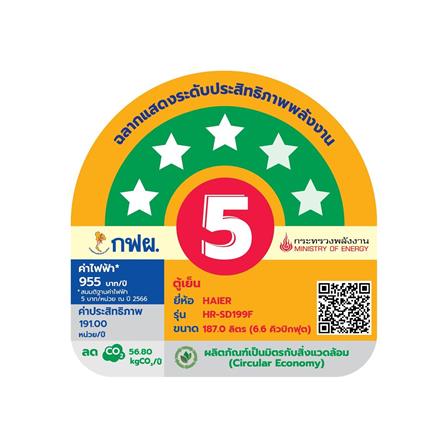 ตู้เย็น 1 ประตู HAIER HR-SD199F CS 6.6 คิว สีเงิน_3