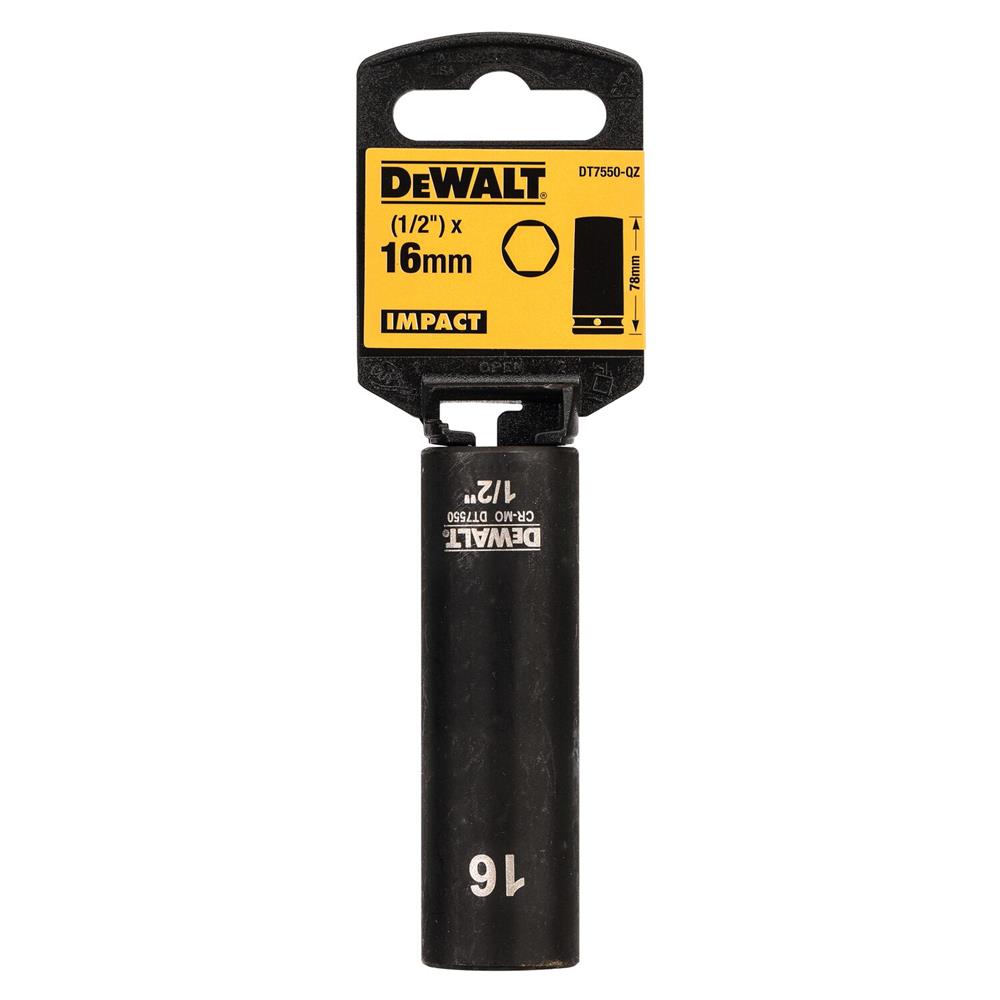 ลูกบ็อกซ์ยาว DEWALT DT7550-QZ 1/2 นิ้ว 16 มม.