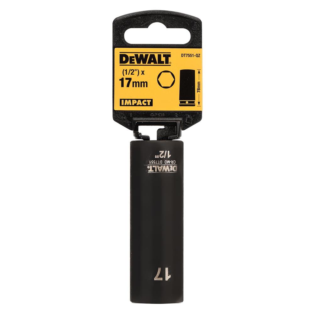 ลูกบ็อกซ์ยาว DEWALT DT7551-QZ 1/2 นิ้ว 17 มม.