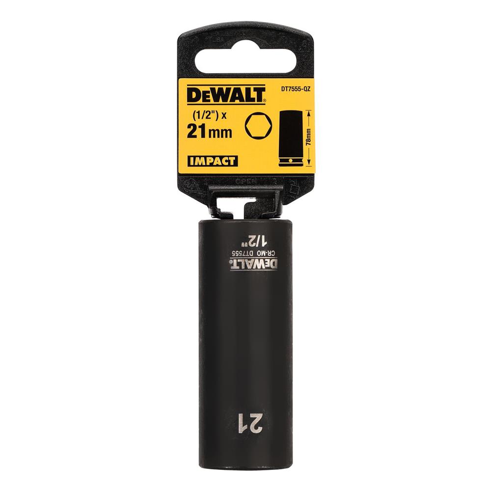 ลูกบ็อกซ์ยาว DEWALT DT7555-QZ 1/2 นิ้ว 21 มม.