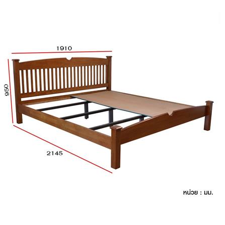 เตียงไม้ 6 ฟุต GROWN SILVIA สีรัน_4