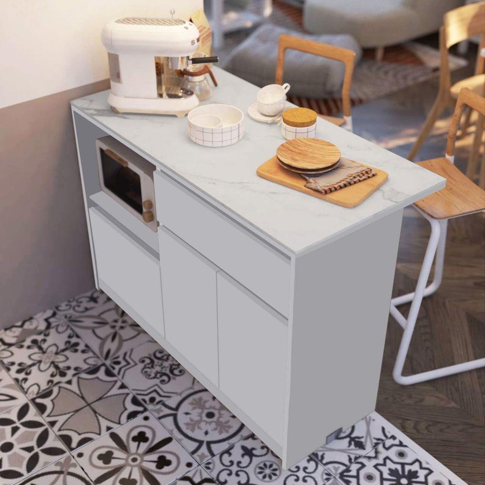 ตู้เตี้ย SB FURNITURE SO-BA 19220509 120 ซม. สีขาว