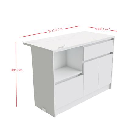 ตู้เตี้ย SB FURNITURE SO-BA 19220509 120 ซม. สีขาว_6