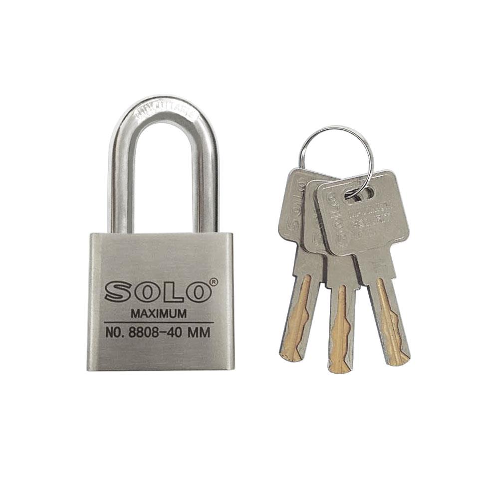 กุญแจลูกปืน SOLO 8808-40 40 มม. สีสเตนเลส