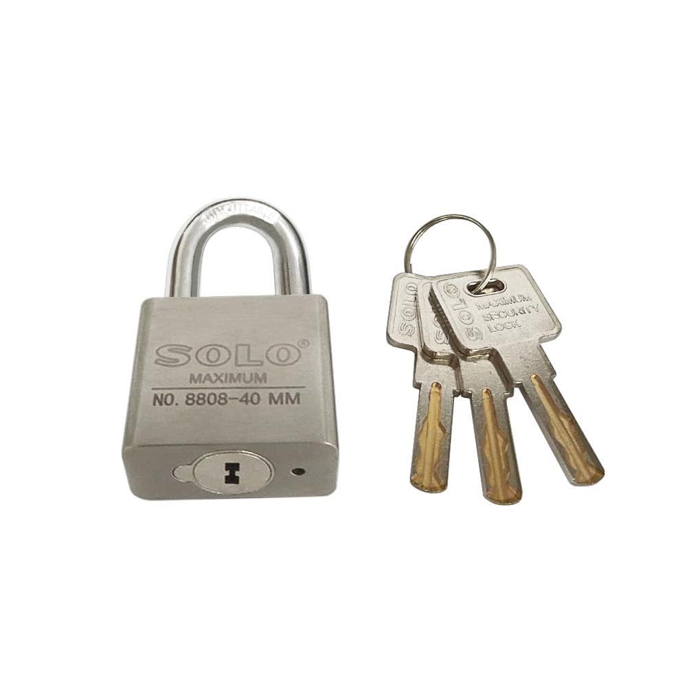 กุญแจลูกปืน SOLO 8808-40 40 มม. สีสเตนเลส