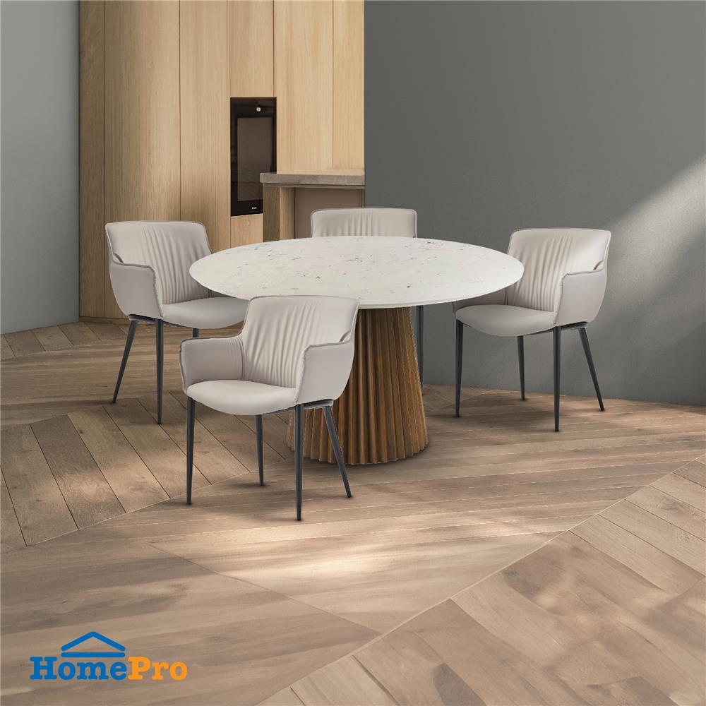 เก้าอี้ห้องอาหาร BENETTA SIENA PU สีเทา