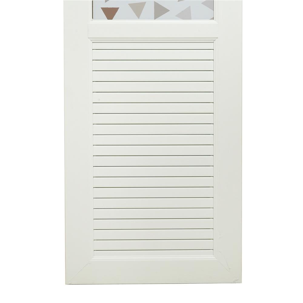 ประตูห้องน้ำ UPVC AZLE PYRAMID 70x200 ซม. สีขาว พร้อมวงกบ ไม่เจาะลูกบิด