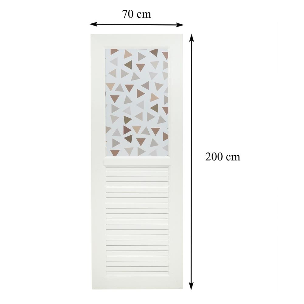 ประตูห้องน้ำ UPVC AZLE PYRAMID 70x200 ซม. สีขาว พร้อมวงกบ ไม่เจาะลูกบิด