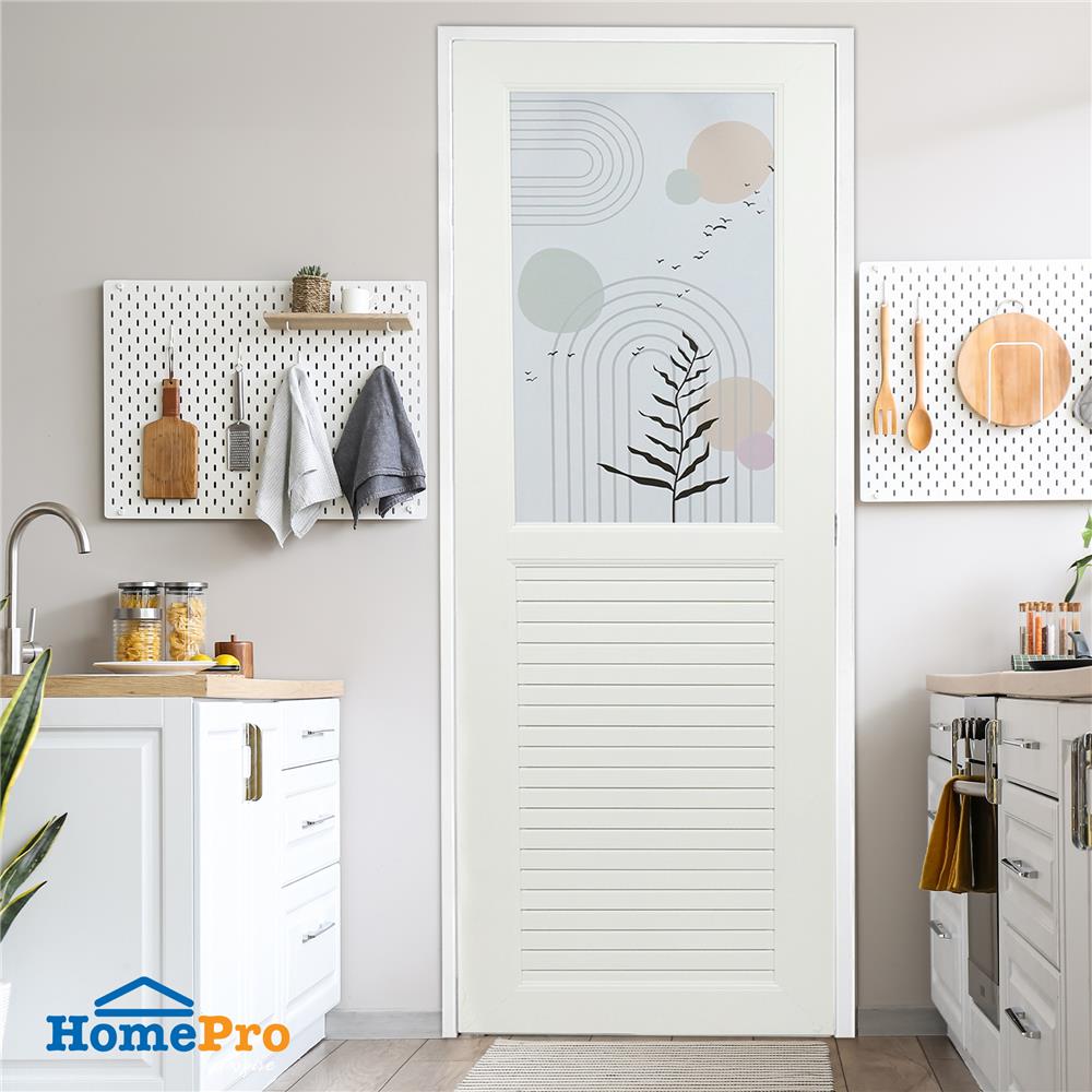 ประตูห้องน้ำ UPVC AZLE FEEL 70X200 ซม. สีขาว พร้อมวงกบ ไม่เจาะลูกบิด