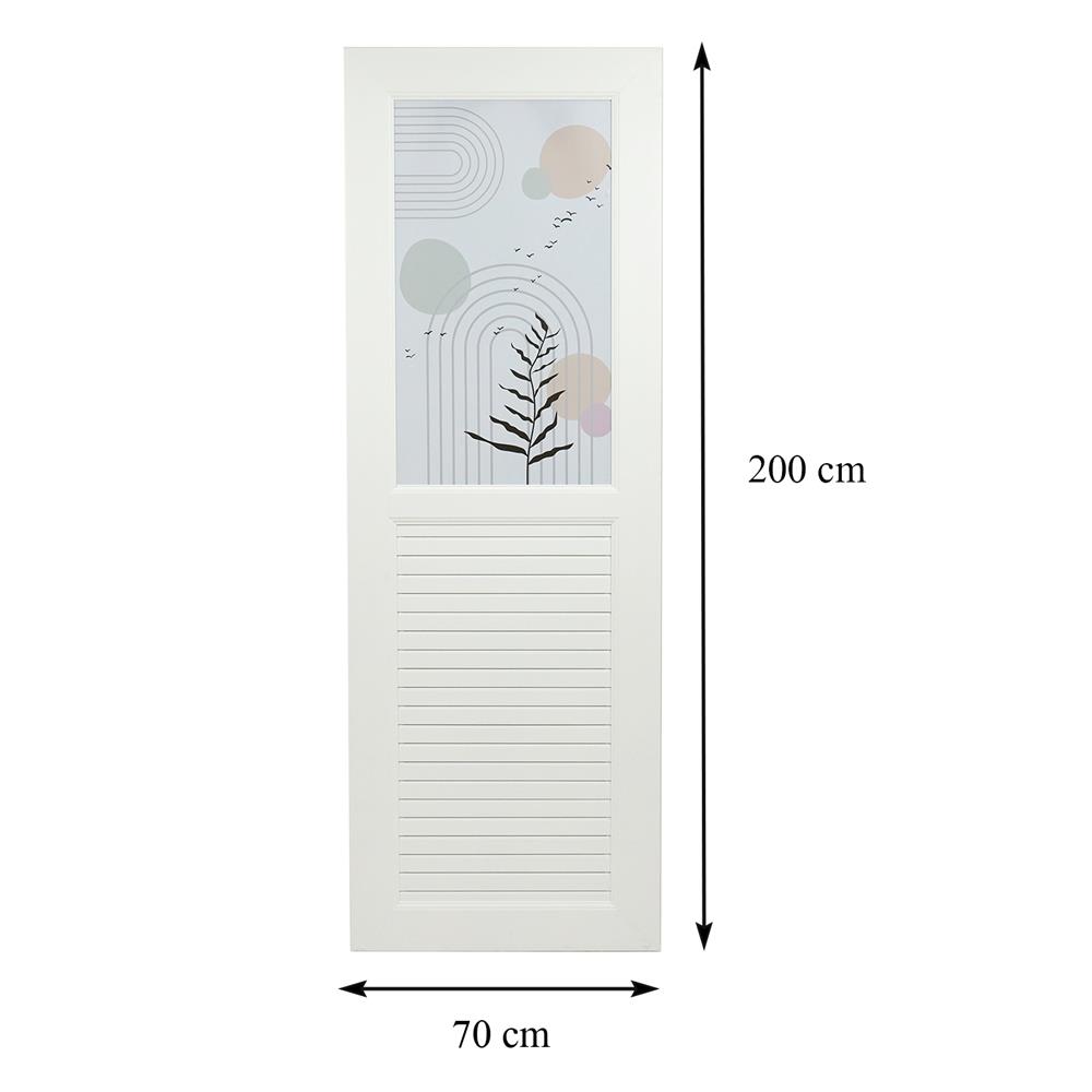 ประตูห้องน้ำ UPVC AZLE FEEL 70X200 ซม. สีขาว พร้อมวงกบ ไม่เจาะลูกบิด