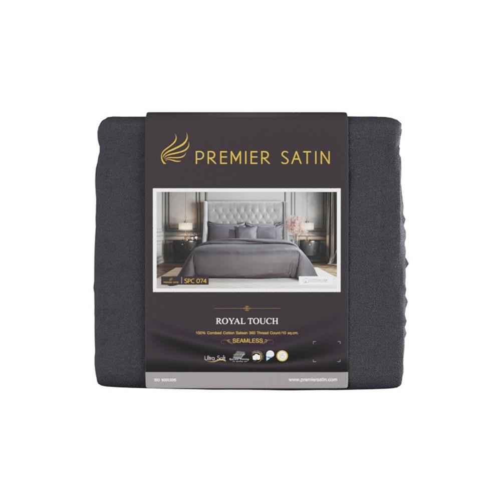 ชุดผ้าปูที่นอน 6 ฟุต 3 ชิ้น PREMIER SATIN ROYAL TOUCH SOLID SPC074