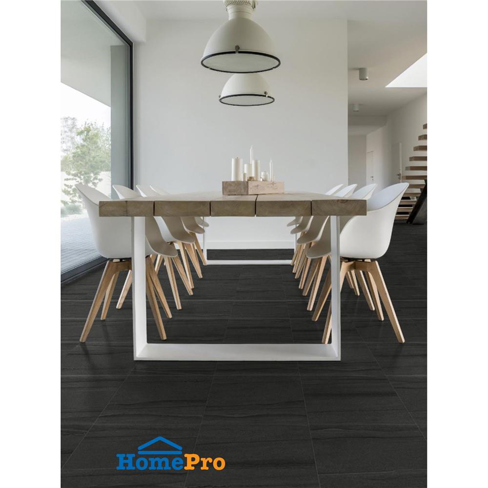 กระเบื้องพื้นพอร์ซเลน  16x16 นิ้ว COTTO แพมเพอร์ เนโร ดำ HYG PM 0.96 ตร.ม.