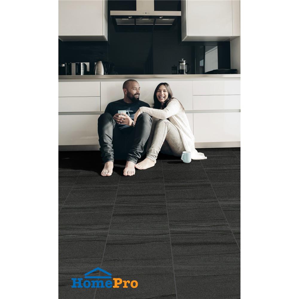 กระเบื้องพื้นพอร์ซเลน  16x16 นิ้ว COTTO แพมเพอร์ เนโร ดำ HYG PM 0.96 ตร.ม.