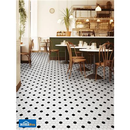 โมเสคพอร์ซเลน 26.5x31 ซม. TARA ไวท์ เฮค ดอท 1 ทูโทน_3