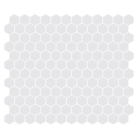 โมเสคพอร์ซเลน 26.5x31 ซม. TARA ไทนี่ ไวท์ เฮค กลอส ขาว