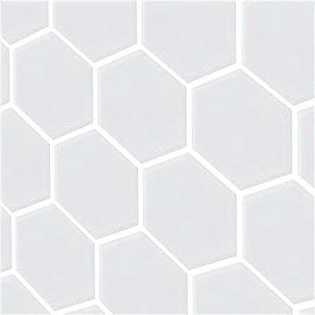 โมเสคพอร์ซเลน 26.5x31 ซม. TARA ไทนี่ ไวท์ เฮค กลอส ขาว_1