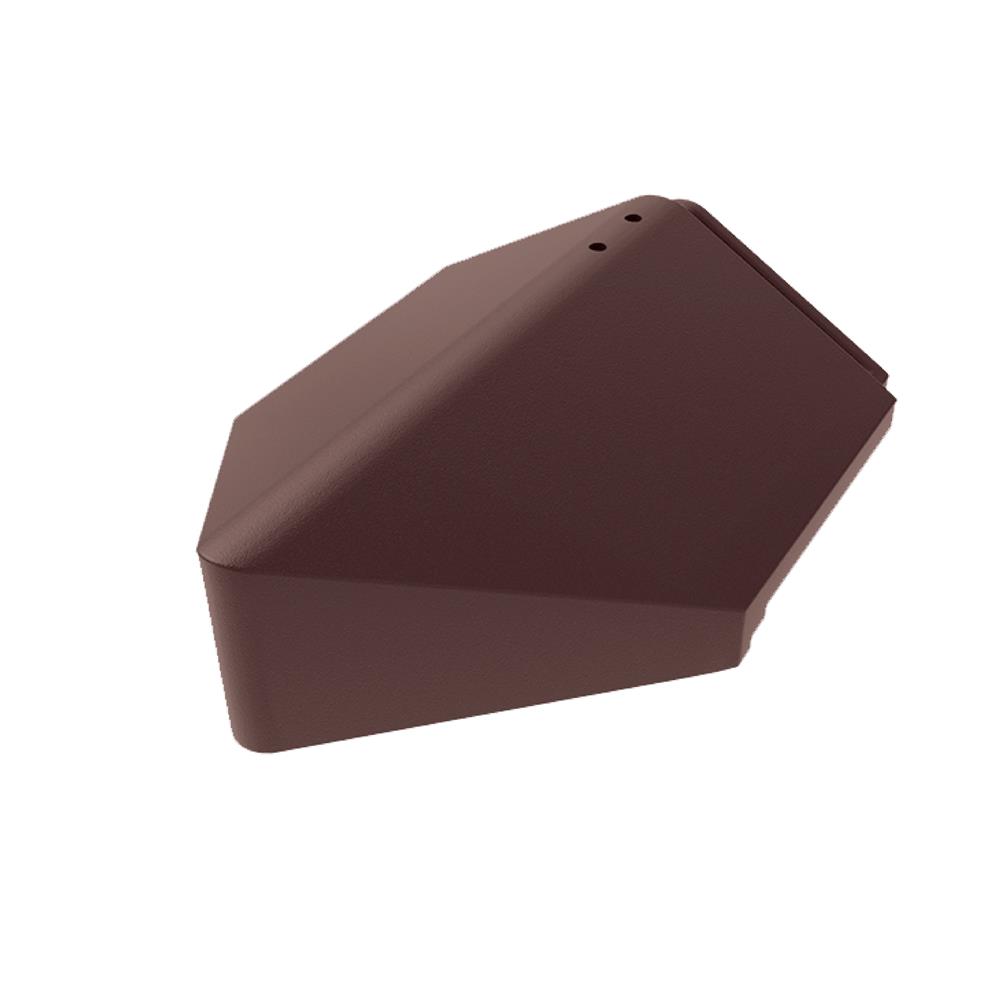 ครอบปิดปลายตะเข้สัน แผ่นเรียบ DURAONE 24x30x12.7 ซม. สีน้ำตาลมั่งมี