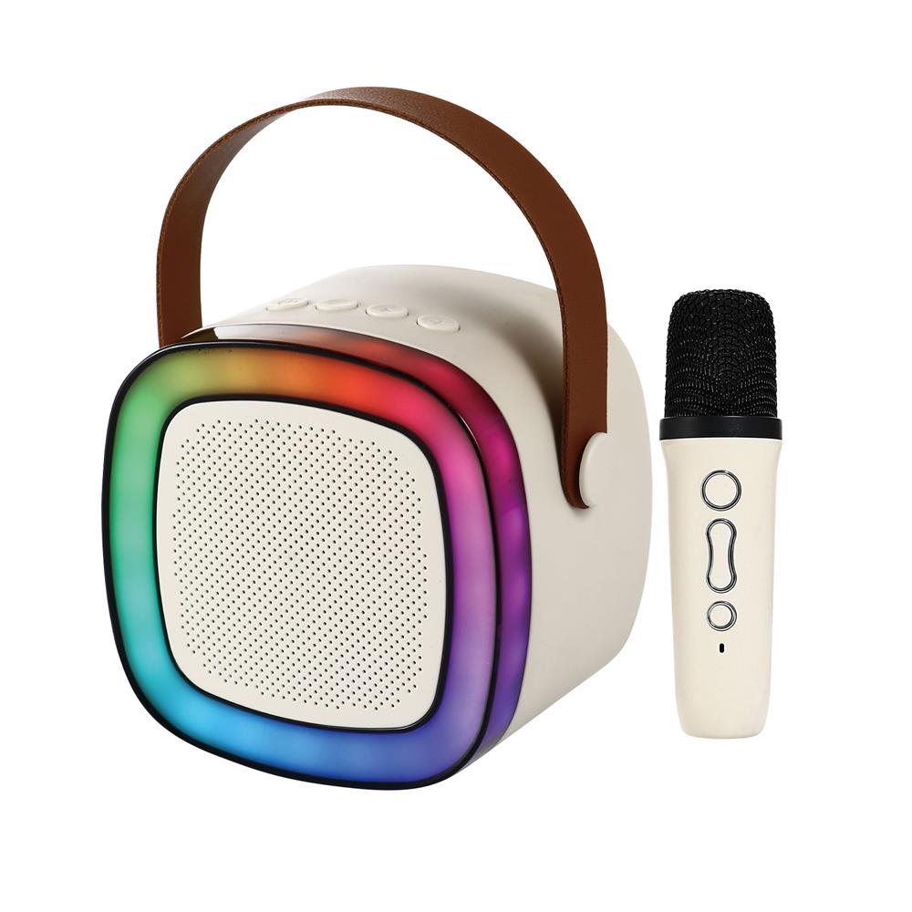 ลำโพงบลูทูธพร้อมไมค์ COMPRO OB-04 สีครีม