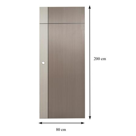 ประตูภายใน UPVC AZLE L0A-G2C 80X200 ซม. สี ASH/STONE GREY เจาะลูกบิด_5