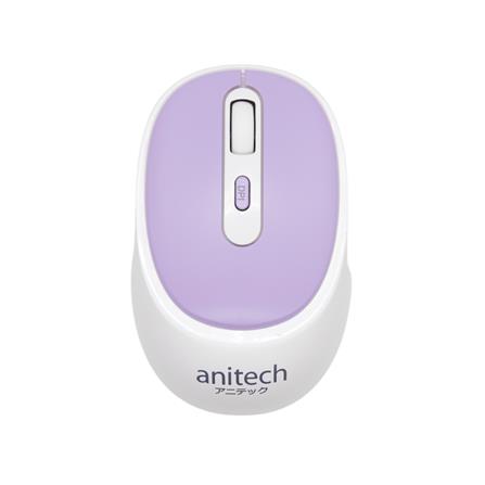 ชุดคีย์บอร์ดและเมาส์ไร้สาย ANITECH OPA812 สีม่วง_2