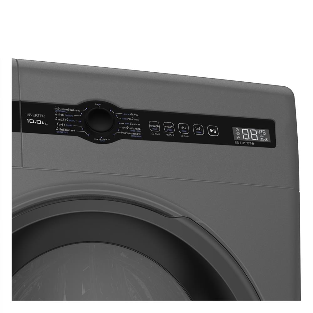 เครื่องซักผ้าฝาหน้า SHARP ES-FH10BT-B 10 กก. 1400 รอบ อินเวอร์เตอร์ สีเทา