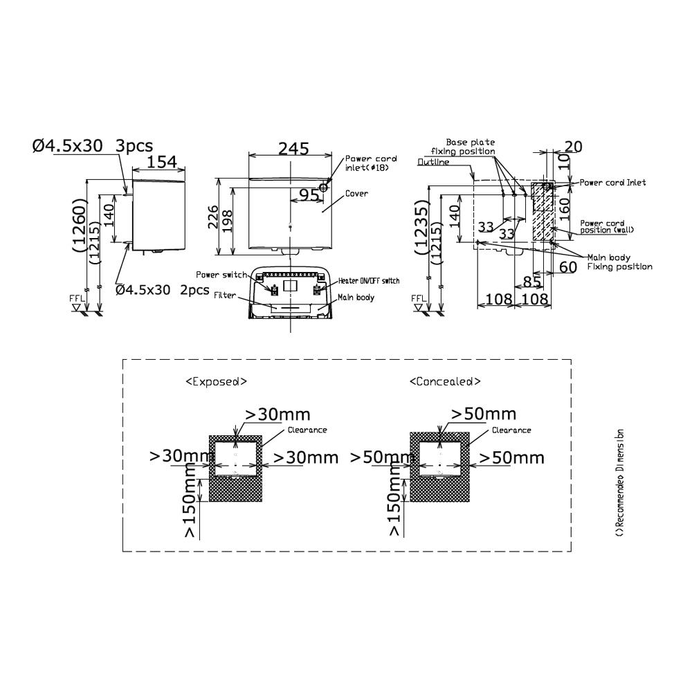 เครื่องเป่ามือ HIGH SPEED TOTO TYC322MT