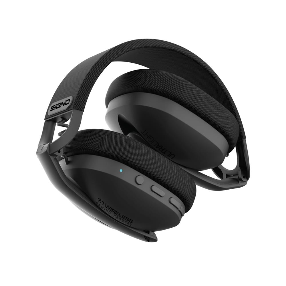 หูฟังเกมมิ่งไร้สาย 7.1 SIGNO MARLOS WP-601 สีดำ