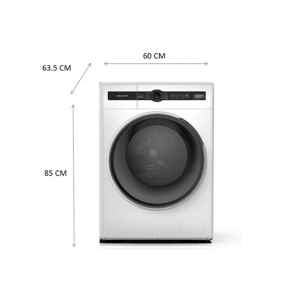 เครื่องซักผ้าฝาหน้า SHARP ES-FH10AT-W 10 กก. 1400 รอบ อินเวอร์เตอร์ สีขาว