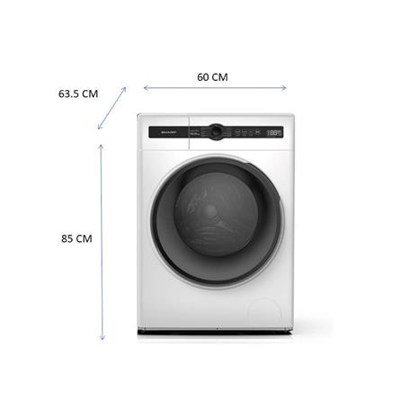 เครื่องซักผ้าฝาหน้า SHARP ES-FH10AT-W 10 กก. 1400 รอบ อินเวอร์เตอร์ สีขาว_7