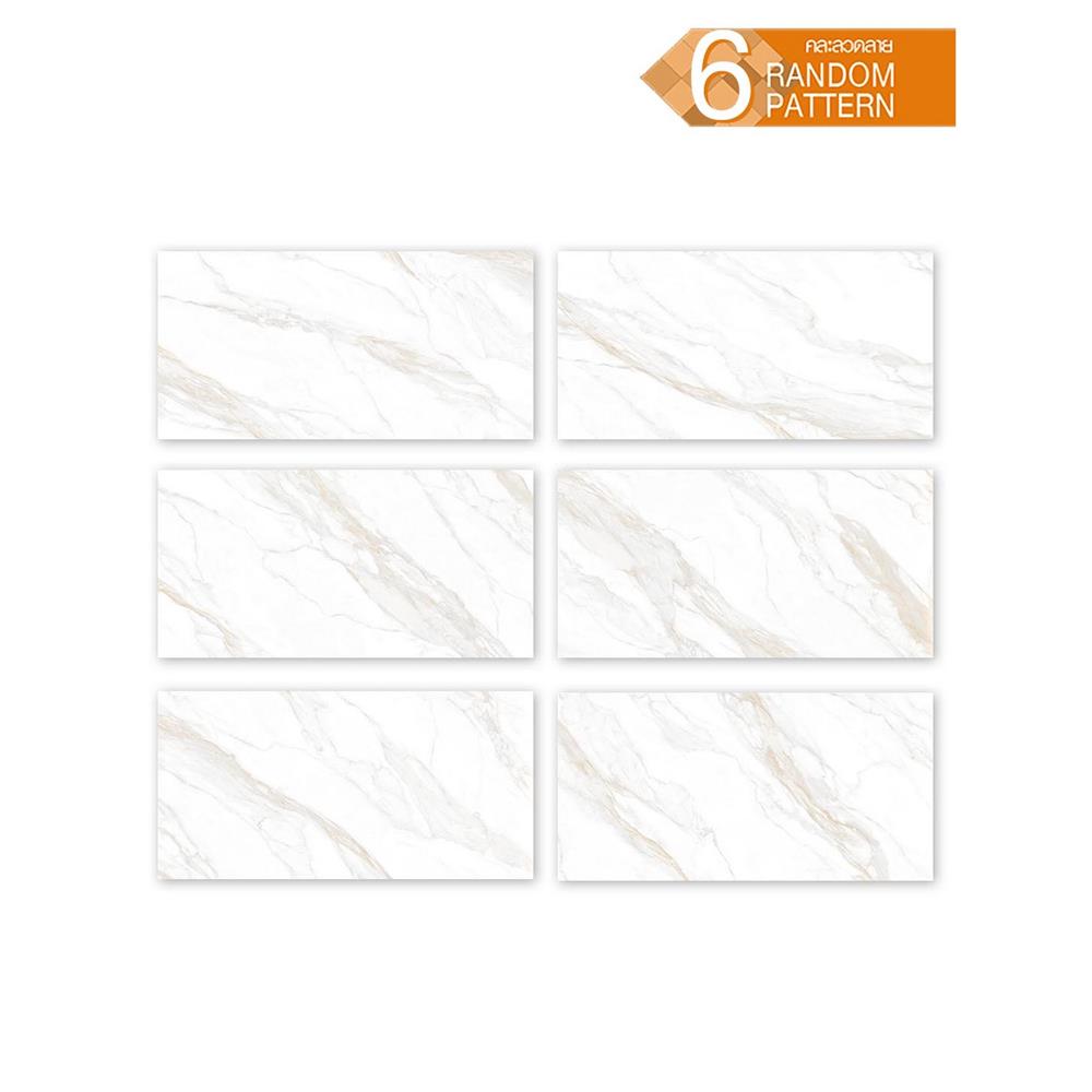 กระเบื้องพื้นพอร์ซเลน 60x120 ซม. TARA ไอน์สไตน์ ขาว A 2.16 ตร.ม.