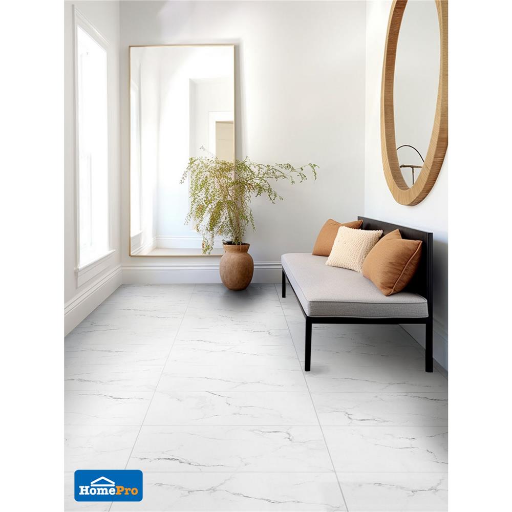 กระเบื้องพื้นพอร์ซเลน 60x120 ซม. TARA มิเลวา ขาว A 2.16 ตร.ม.