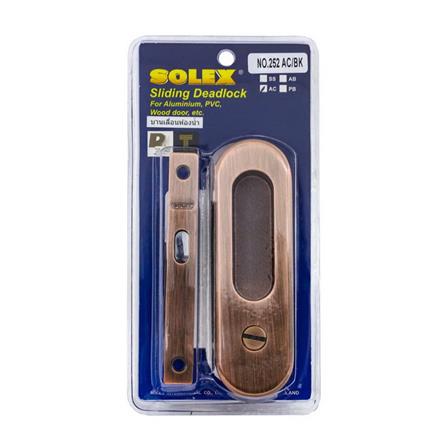 มือจับบานเลื่อนห้องน้ำ SOLEX 252 สีทองแดงรมดำ_3