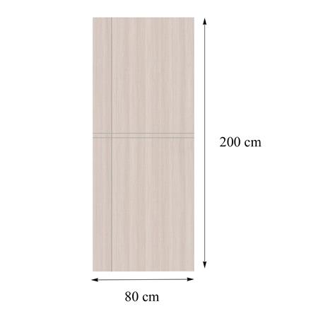 ประตูภายในเมลามีน AZLE L-03 80X200 ซม. สีเทา ไม่เจาะลูกบิด_4