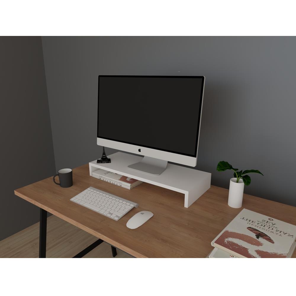 ชั้นวางจอคอม LUVORA REGAL02 สีขาว