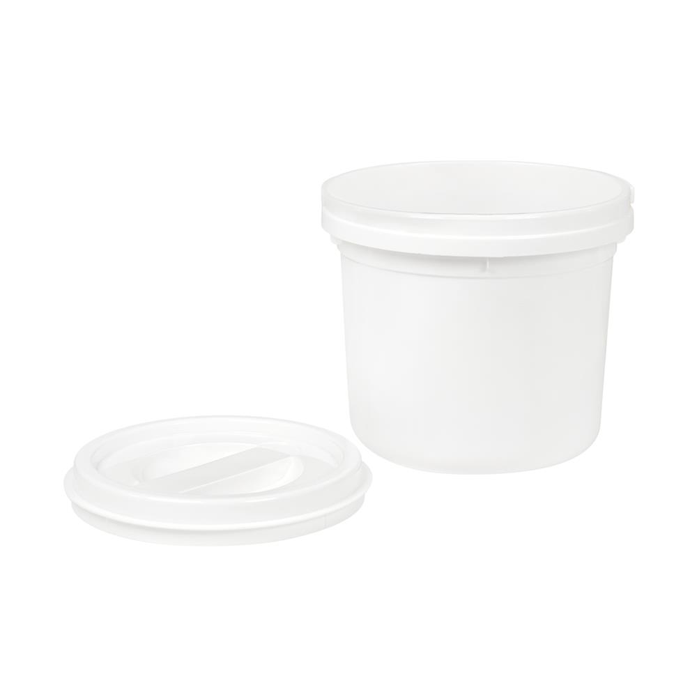 ถังข้าวสารพลาสติกกลม 5 กก. KECH CLOUD สีขาว