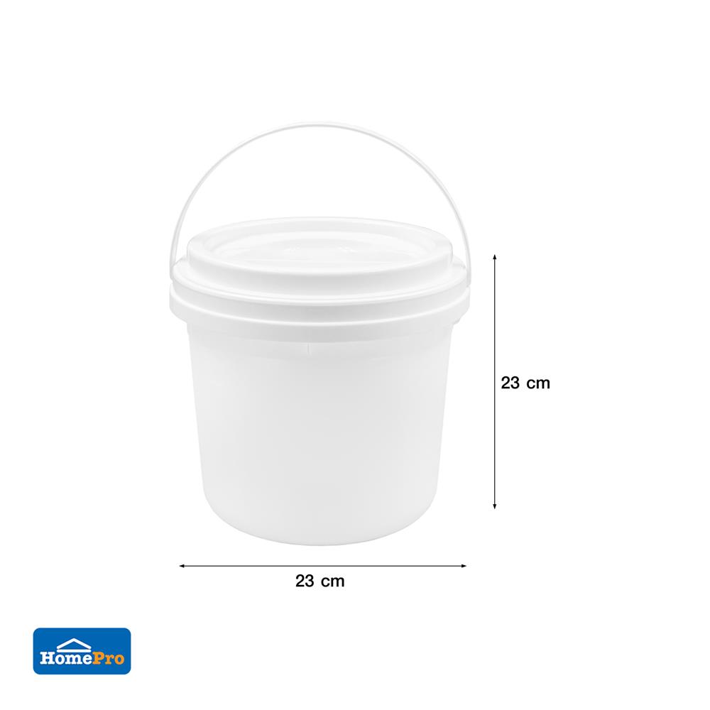 ถังข้าวสารพลาสติกกลม 5 กก. KECH CLOUD สีขาว