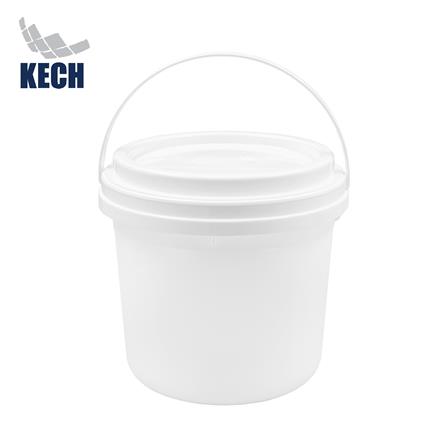 ถังข้าวสารพลาสติกกลม 5 กก. KECH CLOUD สีขาว_0